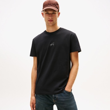 Tommy Jeans Regular Tonal Signature Erkek Siyah T-Shirt