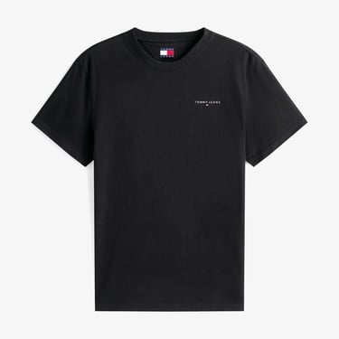  Tommy Jeans Slim Linear Chest Erkek Siyah T-Shirt