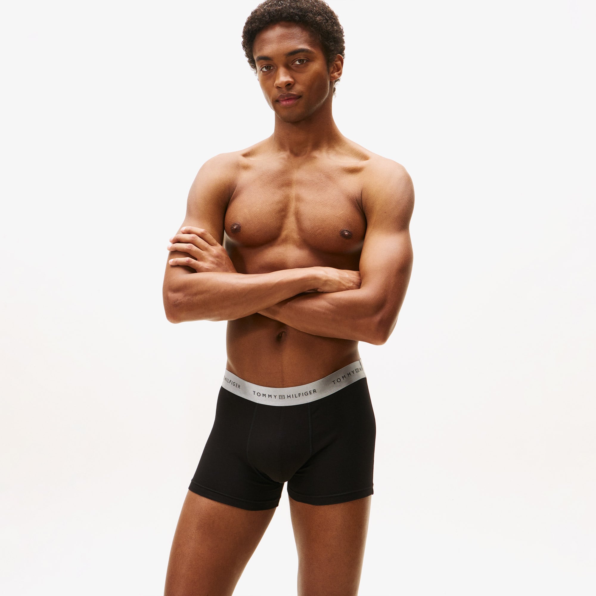  Tommy Hilfiger 3'Lü Trunk Metallic Erkek Siyah Boxer