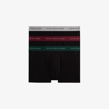  Tommy Hilfiger 3'Lü Trunk Metallic Erkek Siyah Boxer