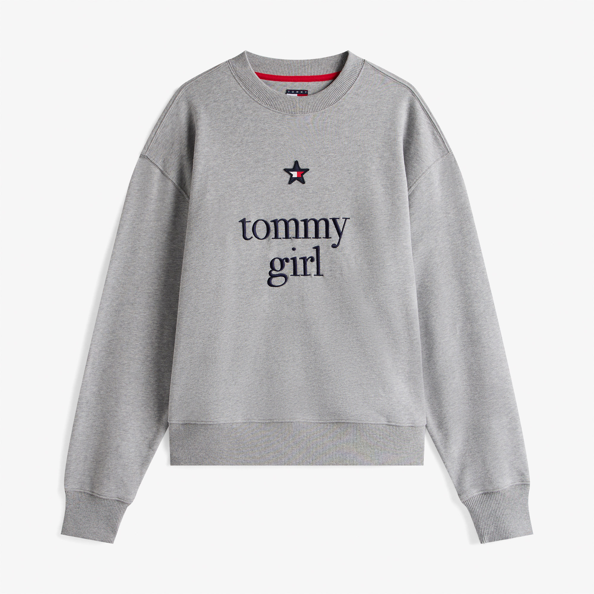  Tommy Hilfiger Graphic Yuvarlak Yaka Çocuk Gri Sweatshirt
