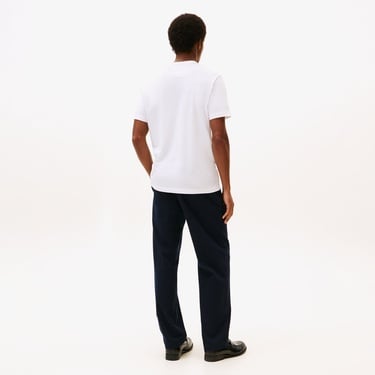  Tommy Hilfiger Linear Flag Graphic Erkek Beyaz T-Shirt