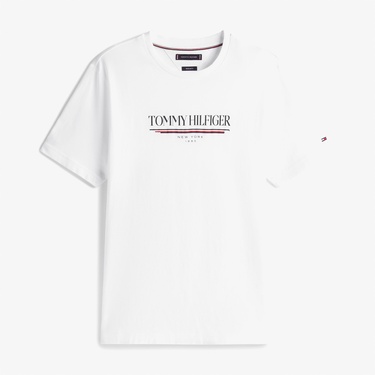  Tommy Hilfiger Brand Love Erkek Beyaz T-Shirt