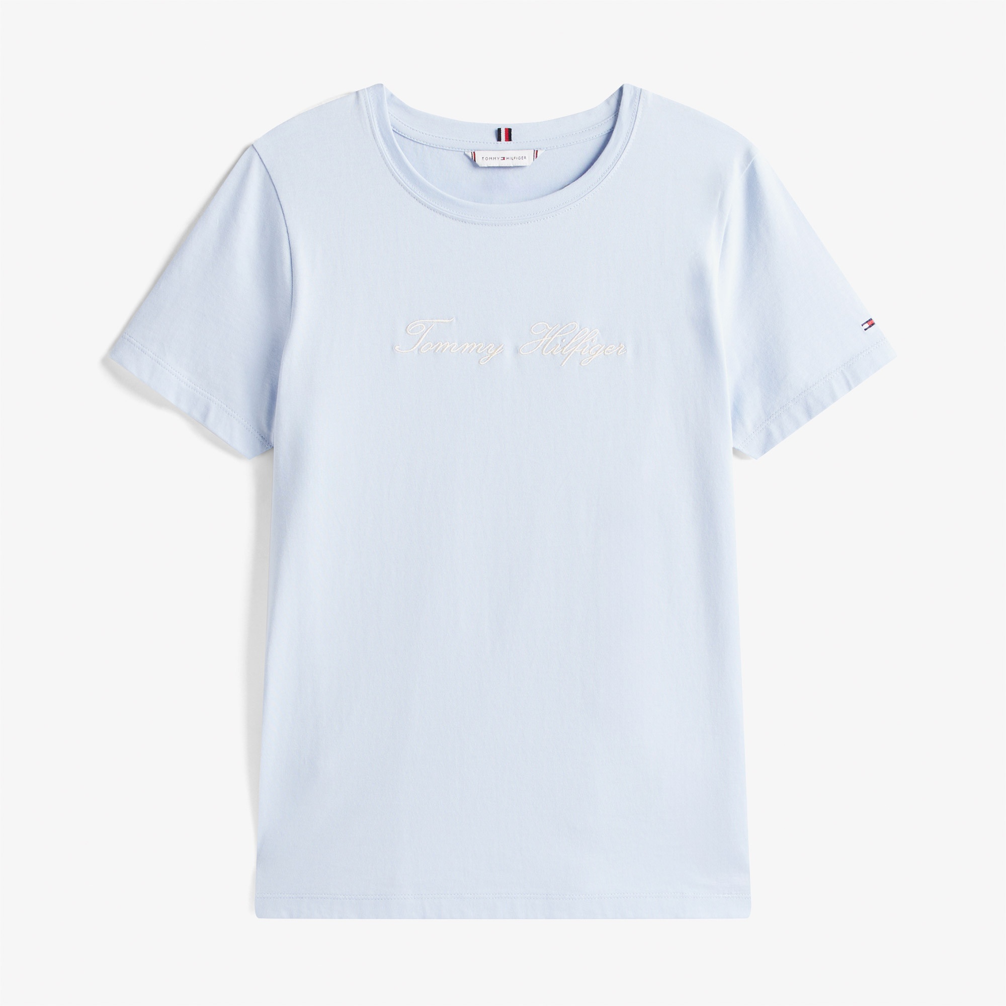 Tommy Hilfiger Script Regular Kadın Mavi T-Shirt
