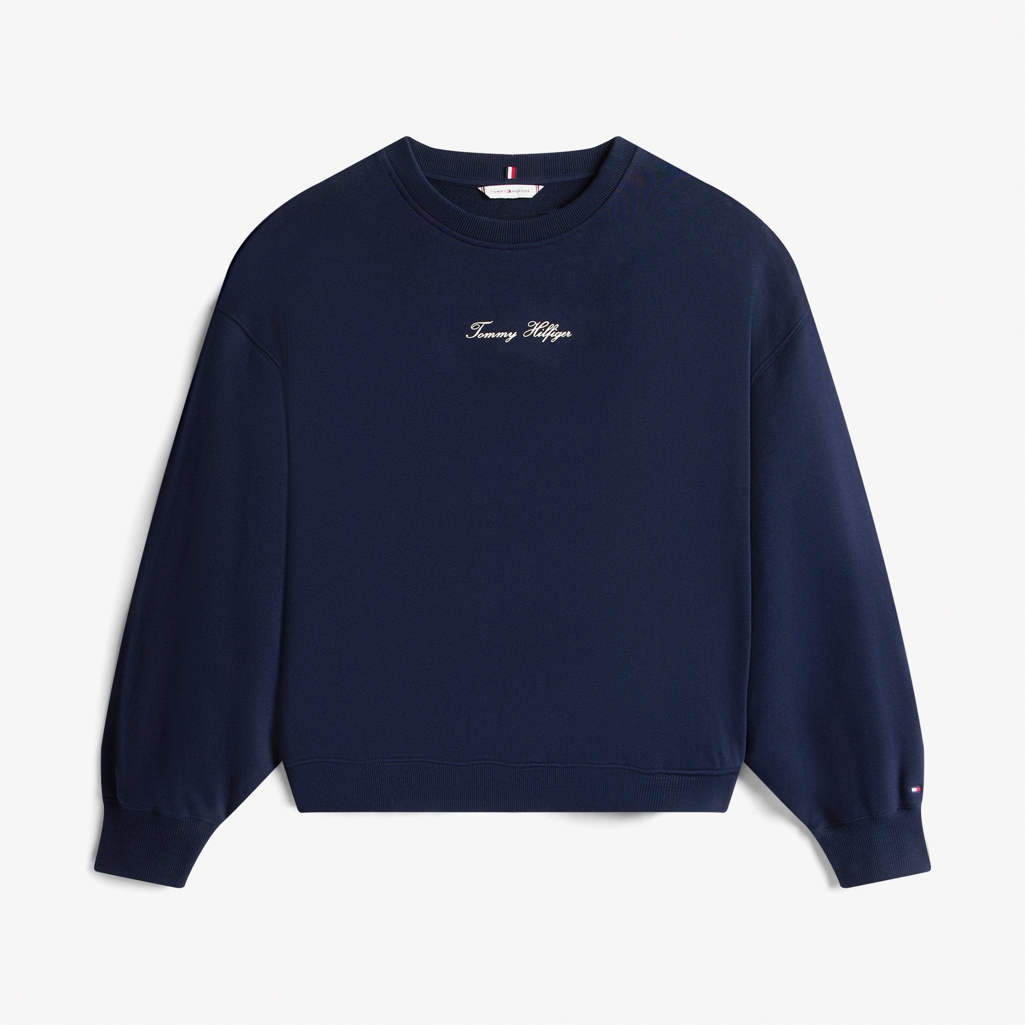 Tommy Hilfiger Classic Script Terry Kadın Lacivert Sweatshirt