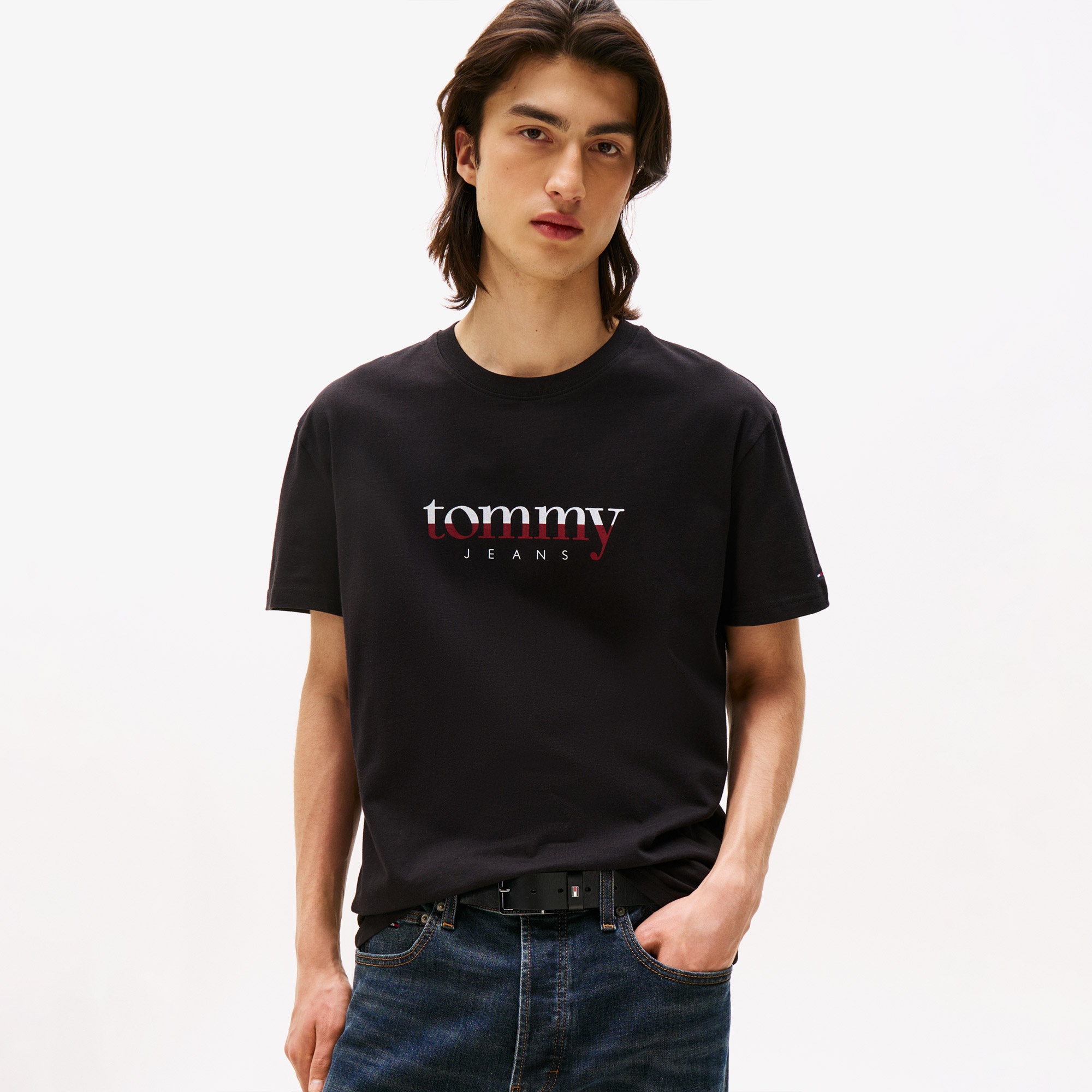 Tommy Jeans Regular Erkek Siyah T-Shirt