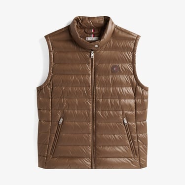  Tommy Hilfiger Down Mock Kadın Kahverengi Yelek