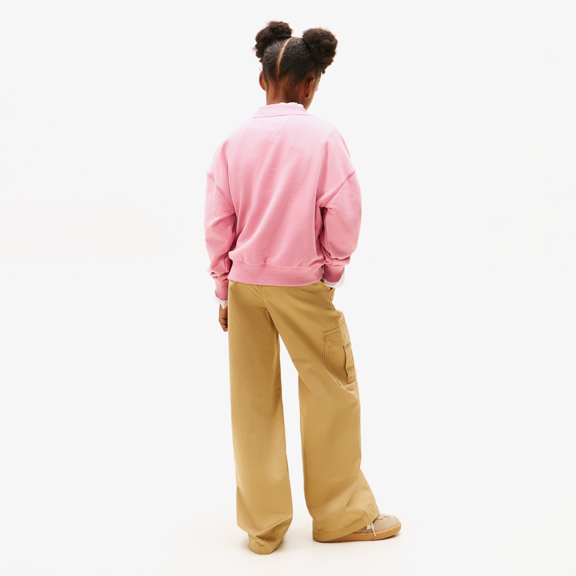 Tommy Hilfiger Embroidered Heart Çocuk Pembe Sweatshirt