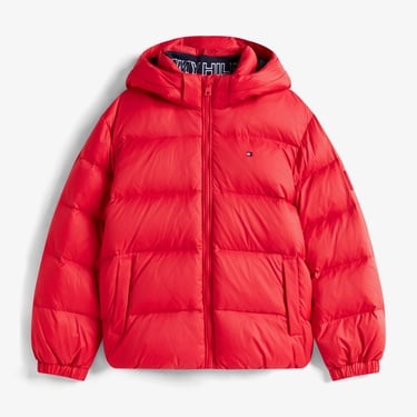  Tommy Hilfiger Essential Down Çocuk Puffer Kırmızı Mont