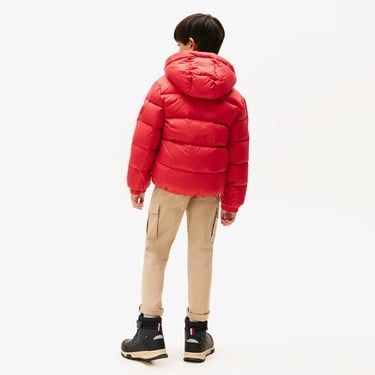  Tommy Hilfiger Essential Down Çocuk Puffer Kırmızı Mont