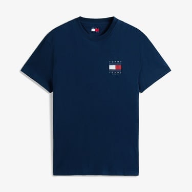  Tommy Jeans Regular Flag Erkek Mavi T-Shirt