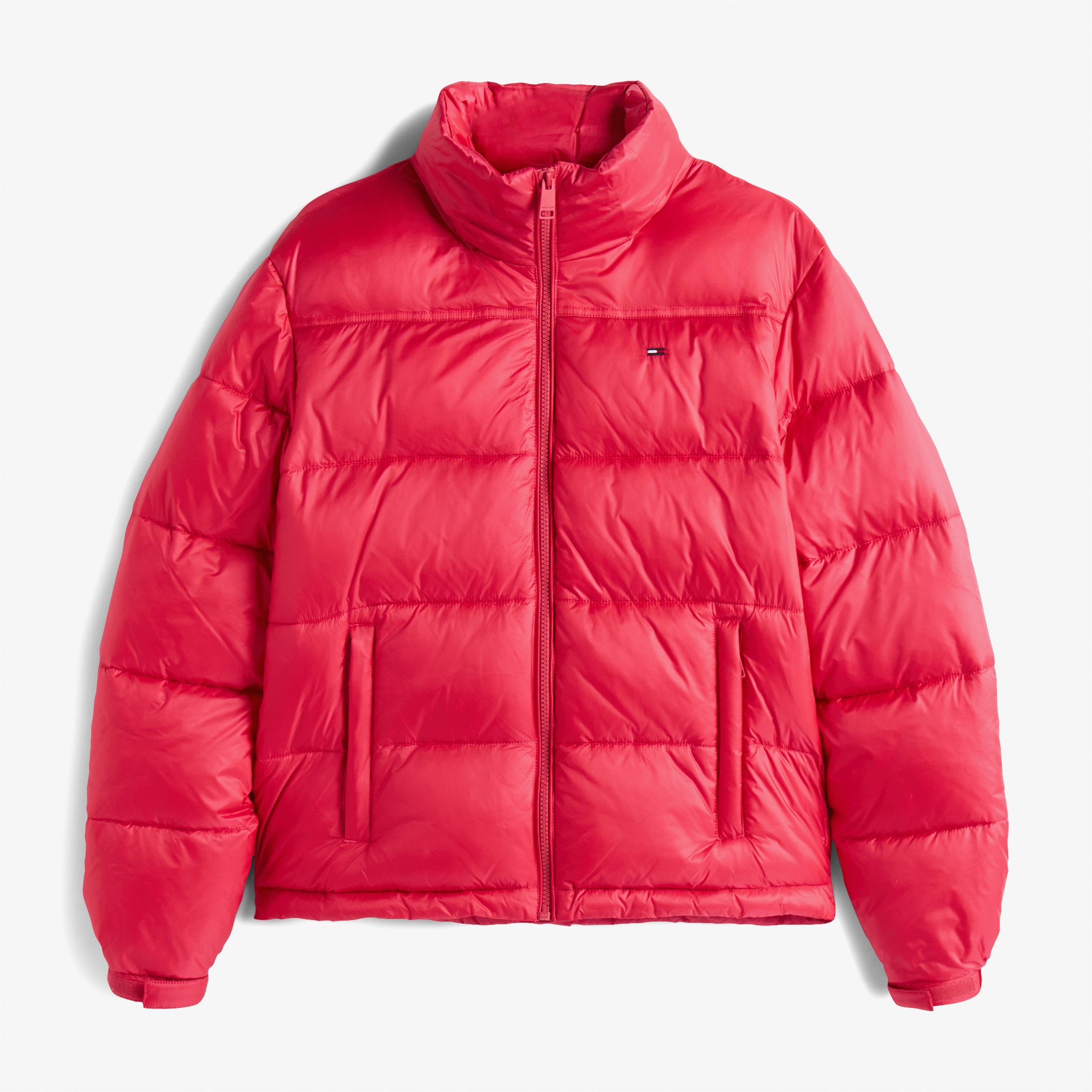 Tommy Jeans Hood Essentials Kadın Pembe Puffer Mont