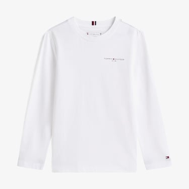  Tommy Hilfiger Mini Corp Çocuk Uzun Kollu Beyaz T-Shirt