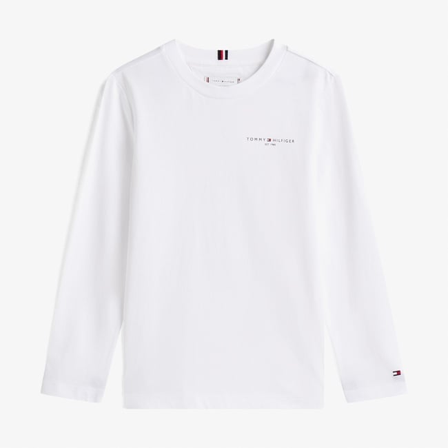  Tommy Hilfiger Mini Corp Çocuk Uzun Kollu Beyaz T-Shirt