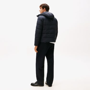 Tommy Hilfiger Mid Weight Erkek Lacivert Puffer Mont