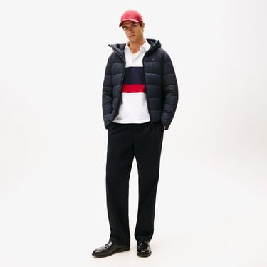  Tommy Hilfiger Mid Weight Erkek Lacivert Puffer Mont