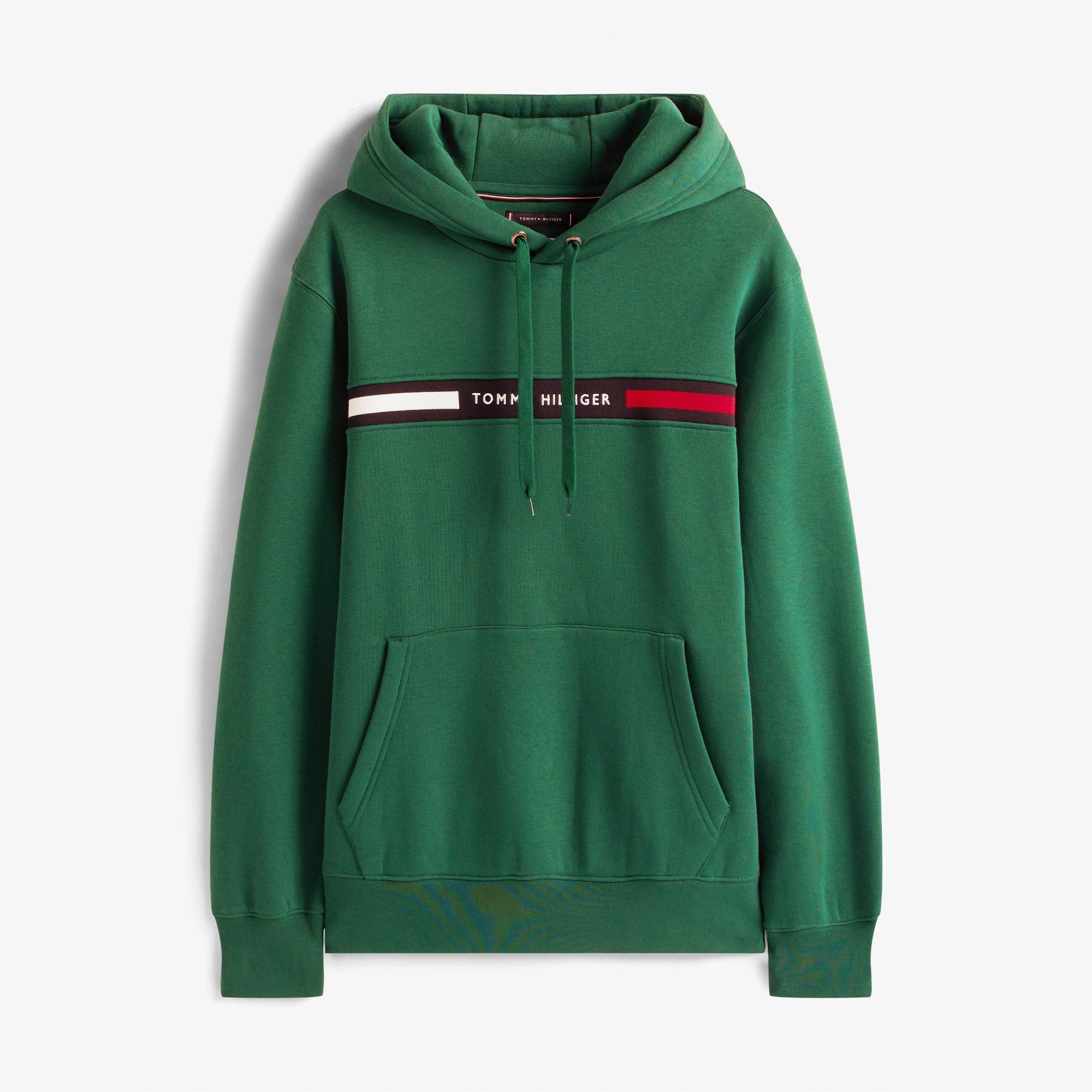 Tommy Hilfiger Chest Insert Erkek Yeşil Hoodie