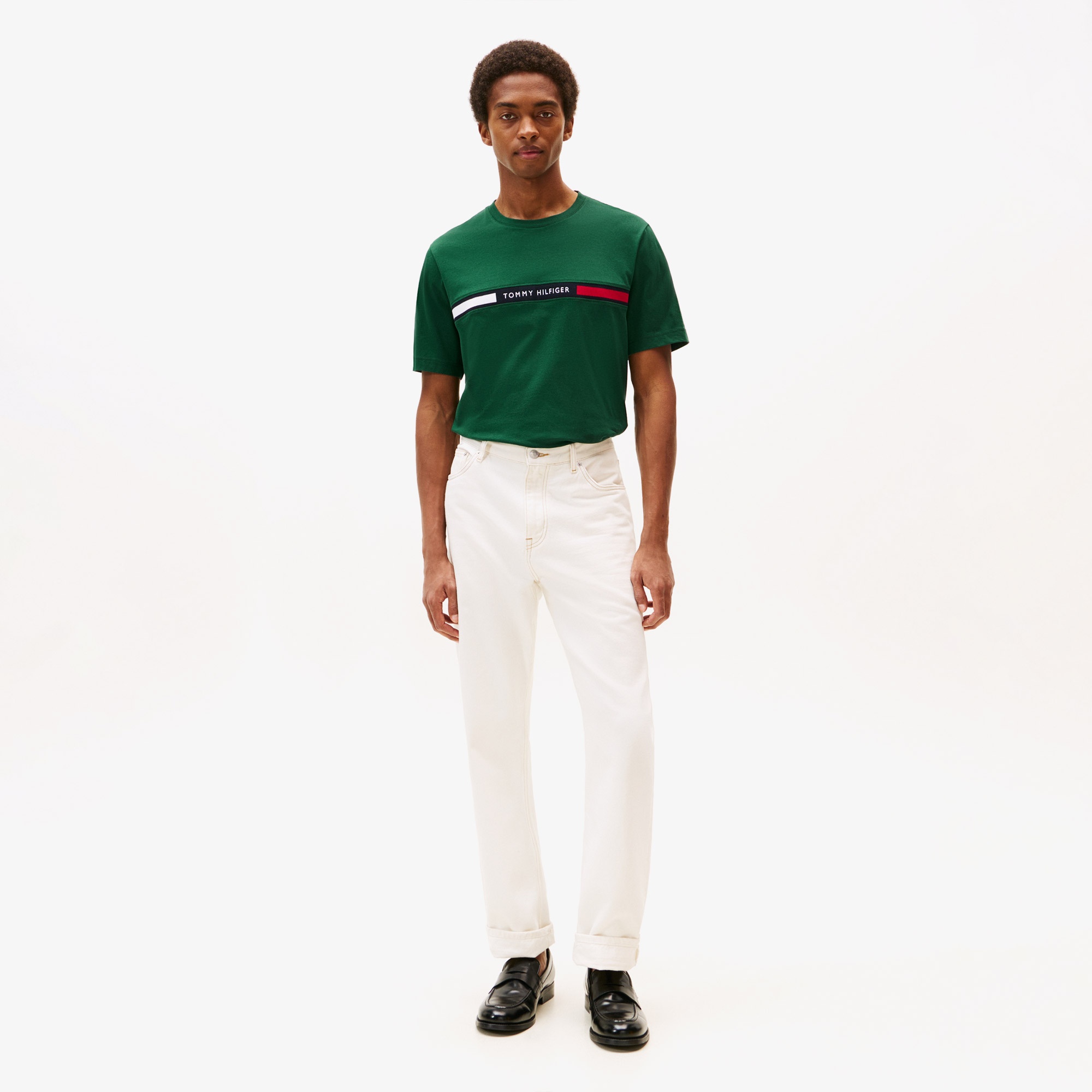 Tommy Hilfiger Chest Insert Erkek Yeşil T-Shirt