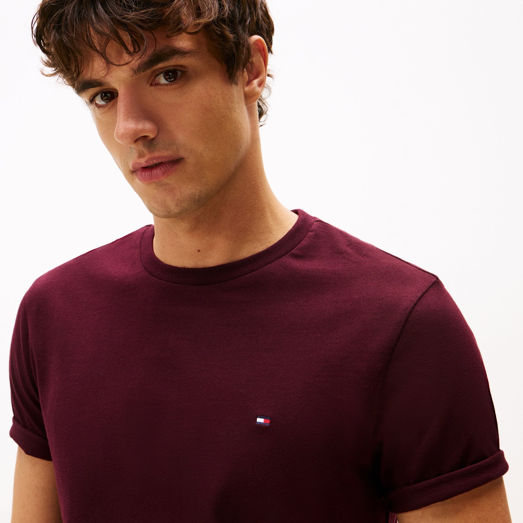 Tommy Hilfiger Essentials Seasonal Regular Fit Solid Erkek Kırmızı T-Shirt