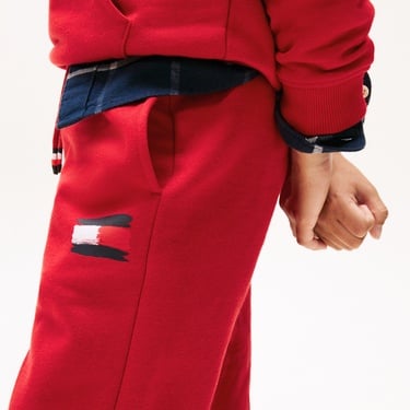  Tommy Hilfiger Flag Çocuk Kırmızı Eşofman Altı