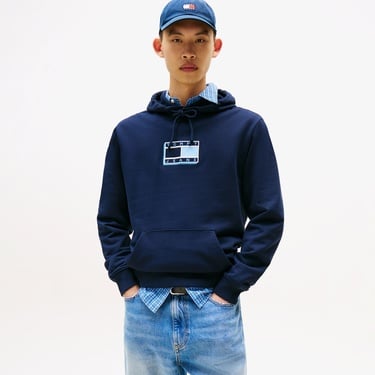  Tommy Jeans Regular Pop Erkek Mavi Hoodie