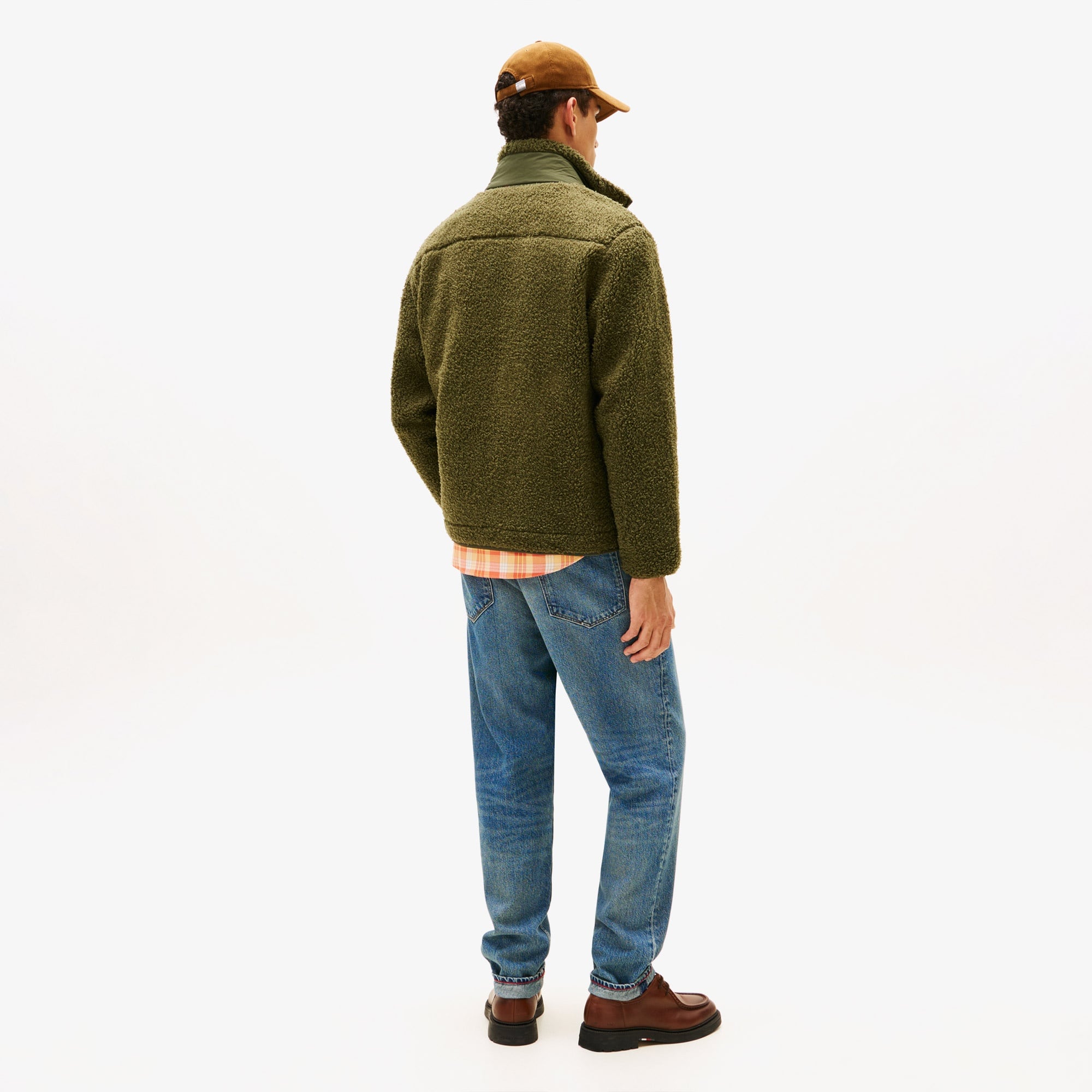 Tommy Hilfiger Teddy Through Erkek Fermuarlı Yeşil Ceket