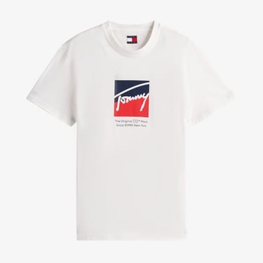  Tommy Jeans Erkek Beyaz T-Shirt