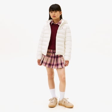  Tommy Hilfiger Lightweight Çocuk Beyaz Puffer Mont