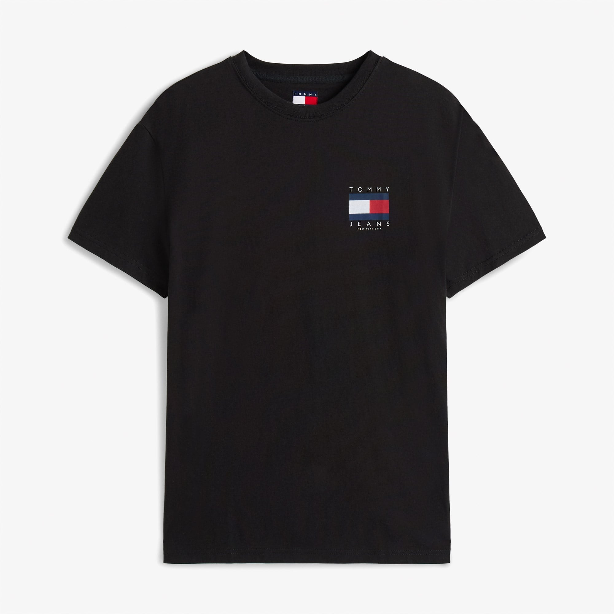 Tommy Jeans Regular Flag Erkek Siyah T-Shirt