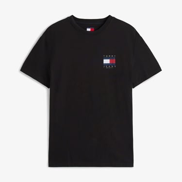  Tommy Jeans Regular Flag Erkek Siyah T-Shirt