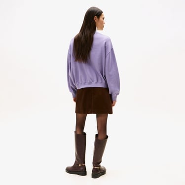  Tommy Hilfiger Classic Script Terry Kadın Mor Sweatshirt