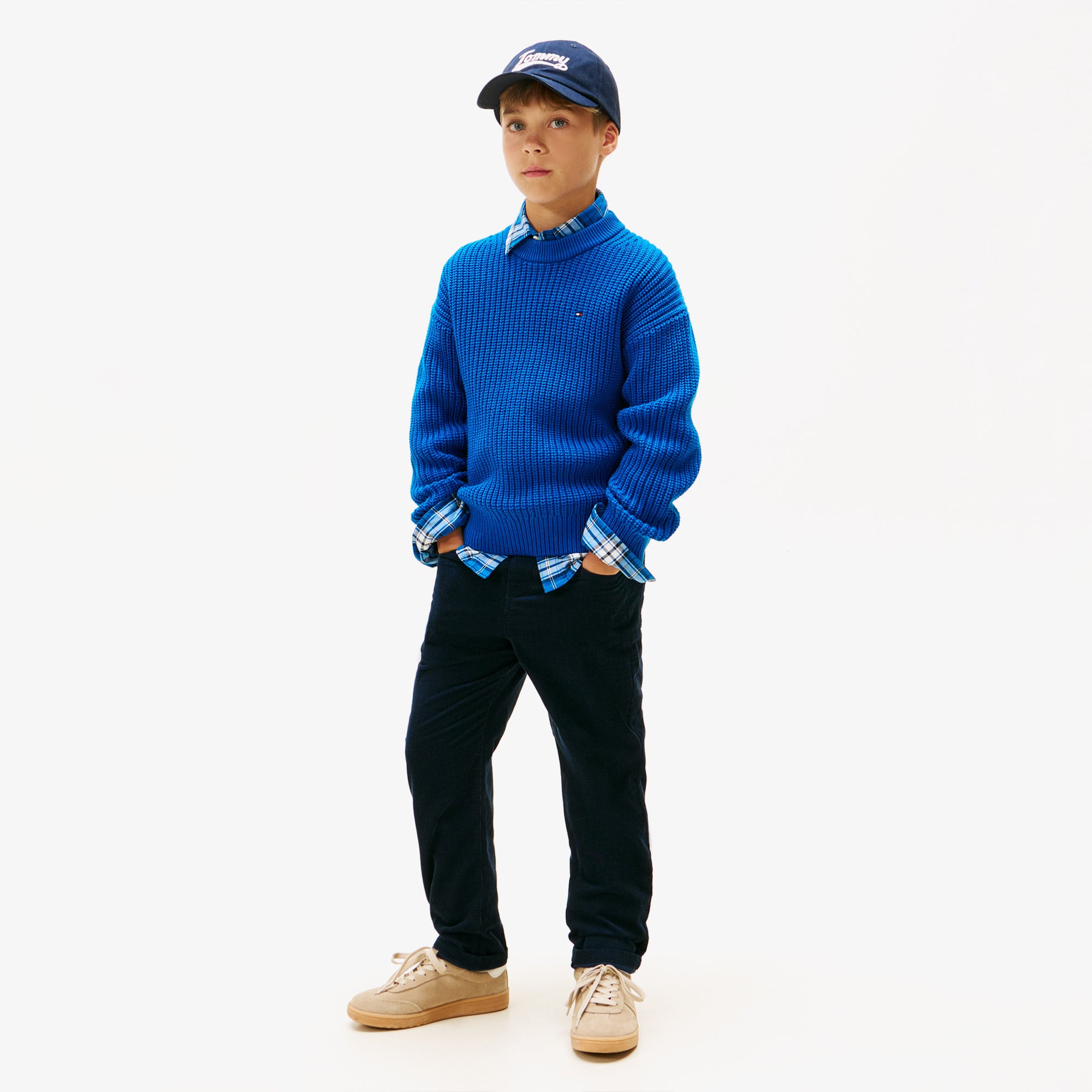  Tommy Hilfiger Corduroy Skater Çocuk 5 Cepli Lacivert Pantolon