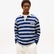 Tommy Hilfiger Authentic Stripe Erkek Beyaz Çizgili Sweatshirt