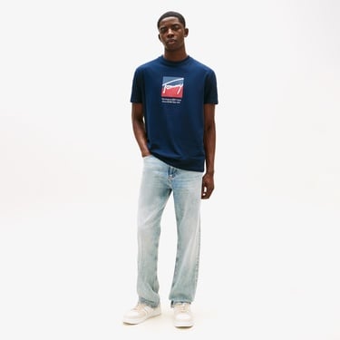  Tommy Jeans Regular Erkek Lacivert T-Shirt