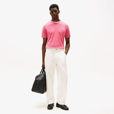  Tommy Hilfiger Essentials Seasonal Fit Solid Erkek Pembe T-Shirt