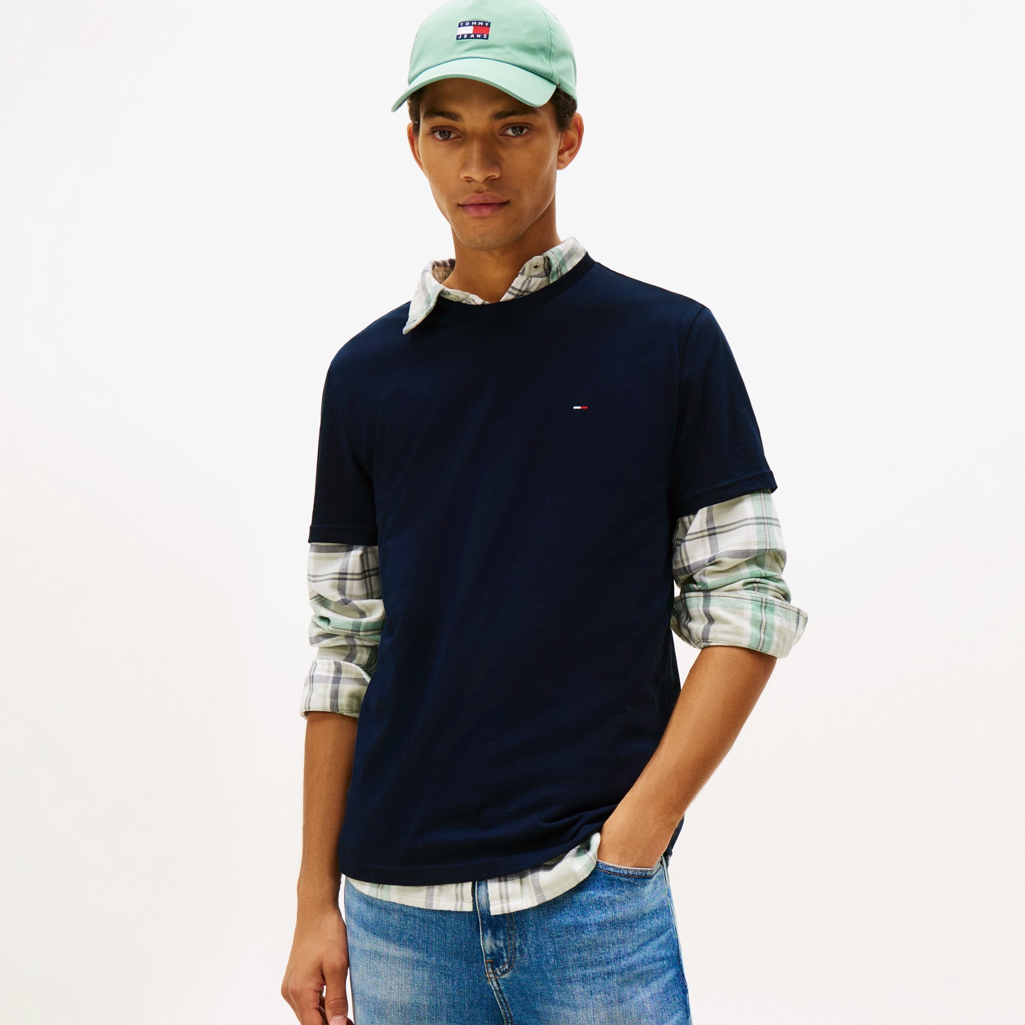 Tommy Hilfiger Classic Flag Erkek Renkli T-Shirt