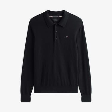  Tommy Hilfiger Pima Organic Cashmere Erkek Siyah Triko