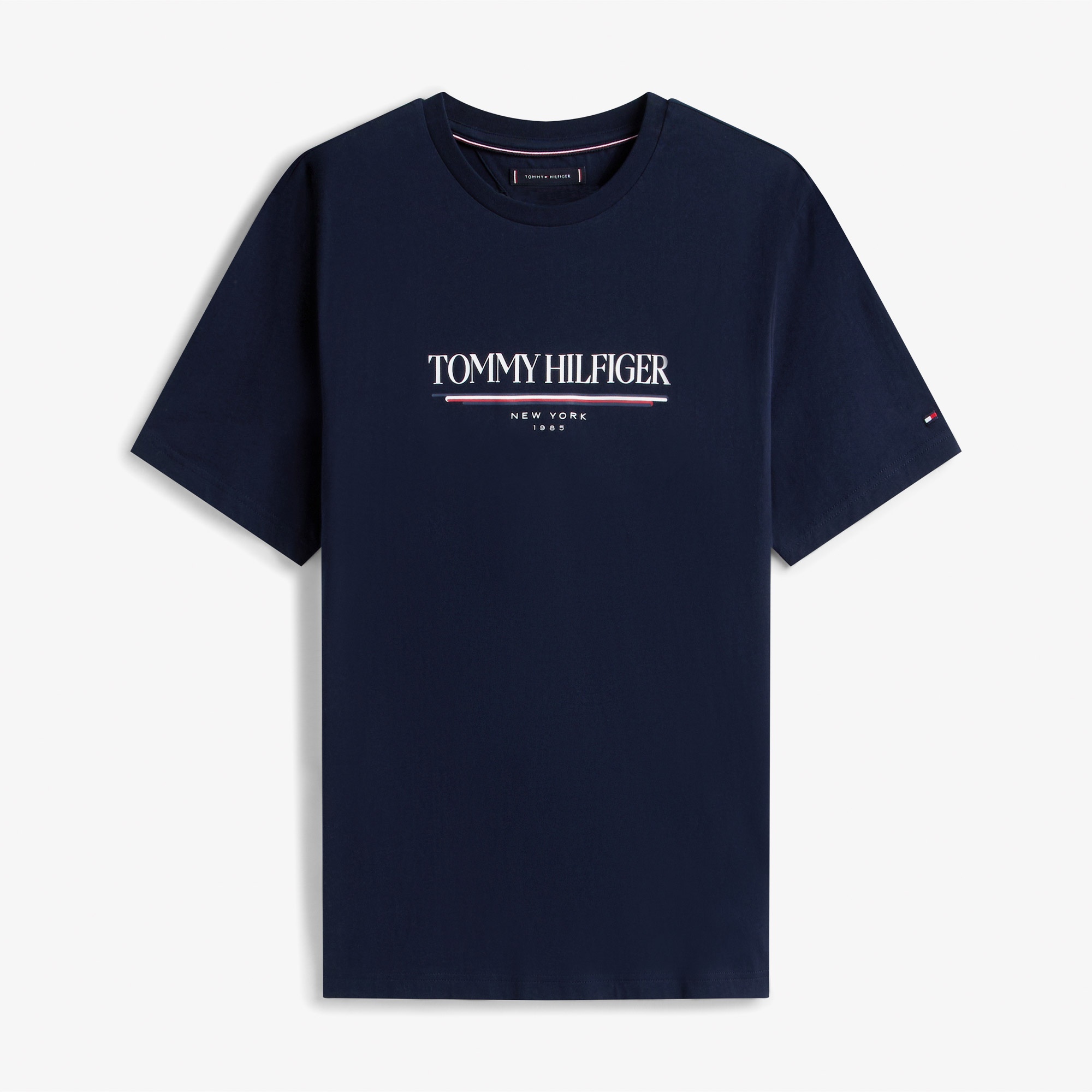 Tommy Hilfiger Brand Love Erkek Lacivert T-Shirt