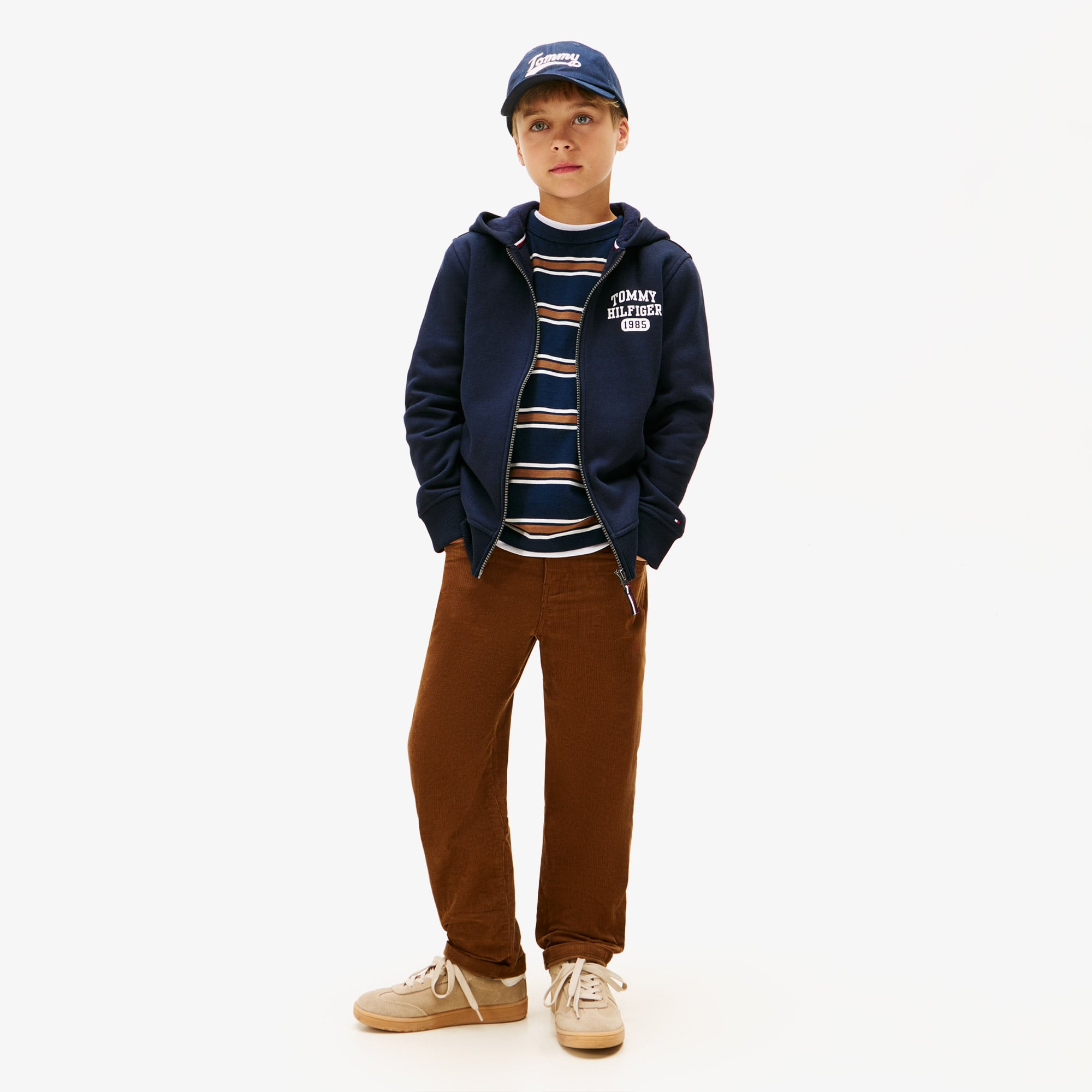  Tommy Hilfiger Corduroy Skater Çocuk 5 Cepli Kahverengi Pantolon