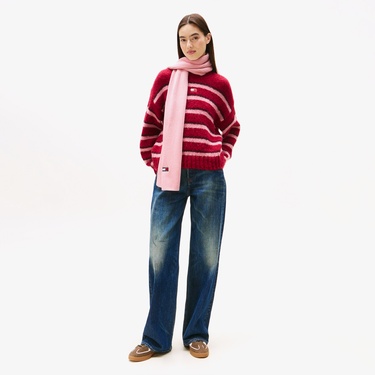  Tommy Jeans Heritage Core Kadın Pembe Atkı