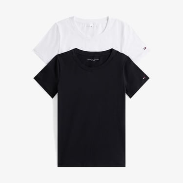  Tommy Hilfiger Kadın 2'li Siyah T-Shirt