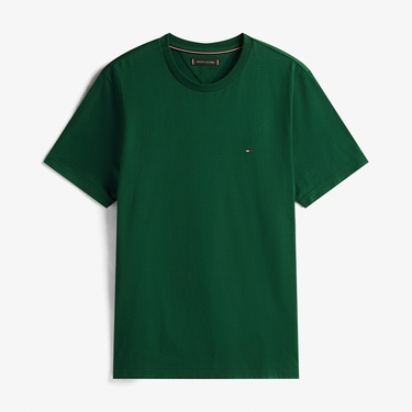  Tommy Hilfiger Essentials Seasonal Regular Fit Solid Erkek Yeşil T-Shirt