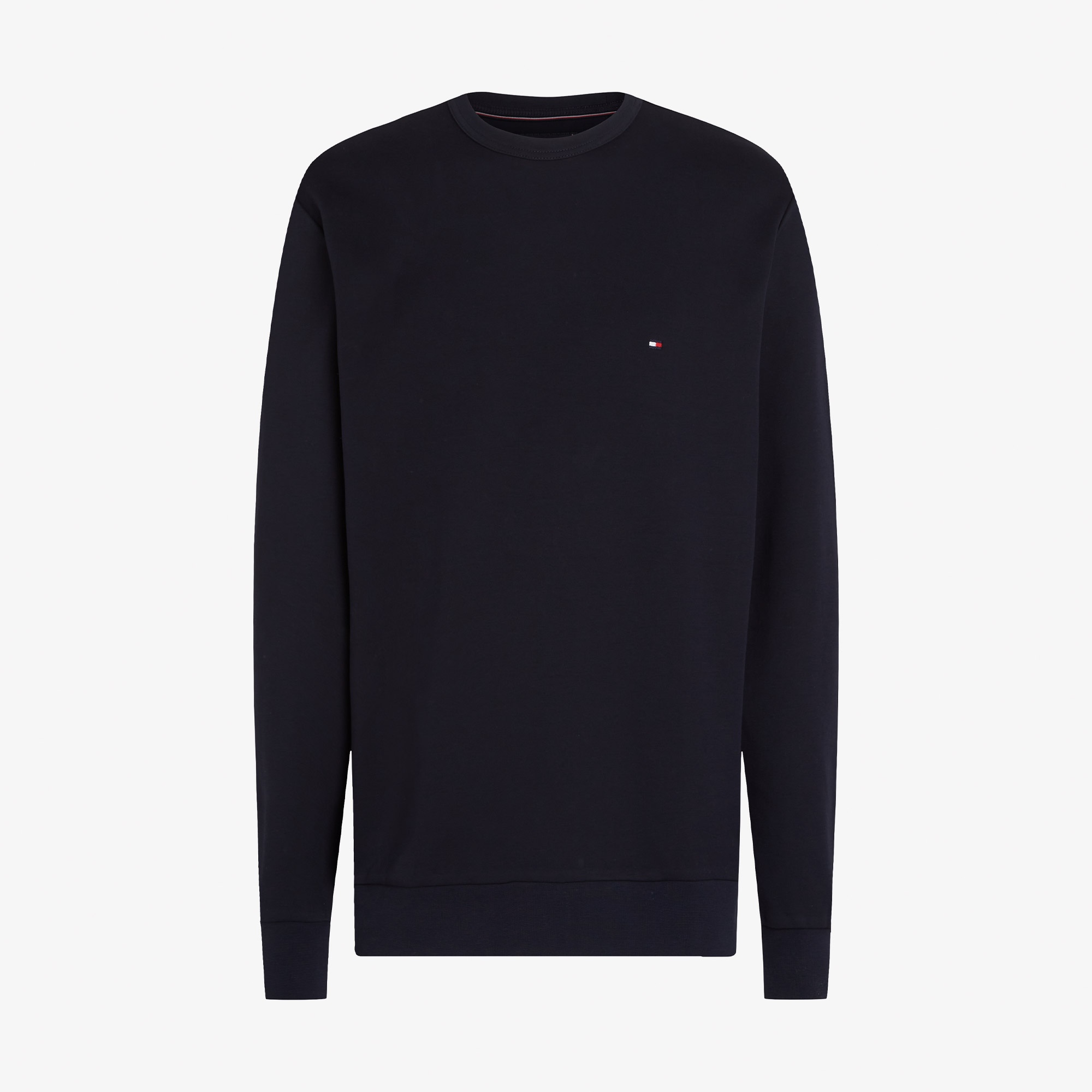 Tommy Hilfiger Essential Intechno Yuvarlak Yaka Erkek Lacivert Sweatshirt