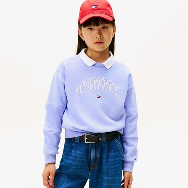  Tommy Hilfiger Varsity Çocuk Mavi Sweatshirt