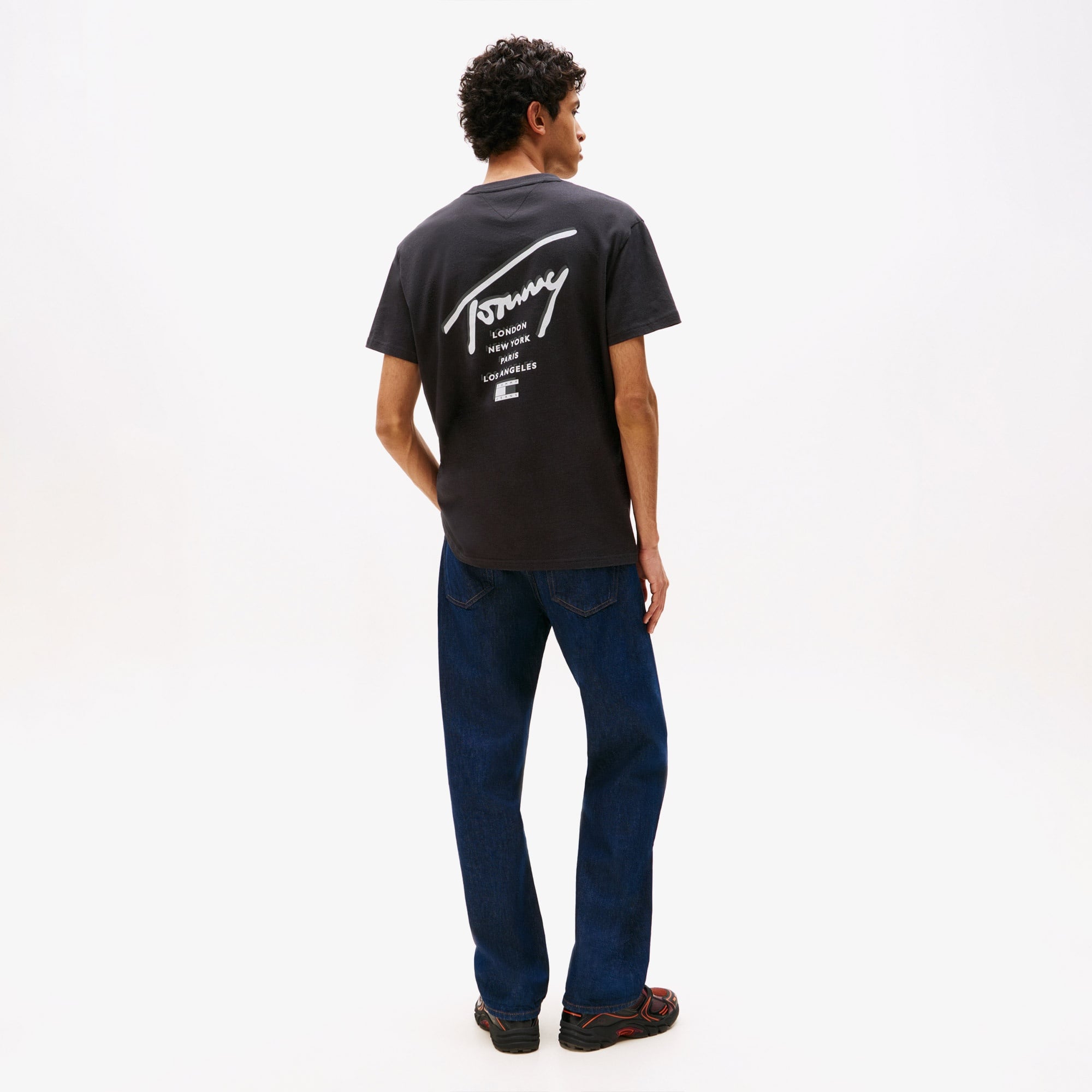 Tommy Jeans Regular Sign City Erkek Siyah T-Shirt