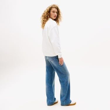  Tommy Hilfiger Varsity Terry Kadın Beyaz Sweatshirt