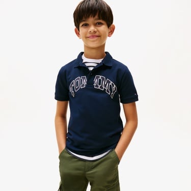  Tommy Hilfiger Graphic Çocuk Lacivert Polo Yaka T-Shirt