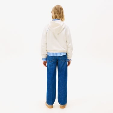  Tommy Hilfiger Varsity Çocuk Fermuarlı Beyaz Hoodie