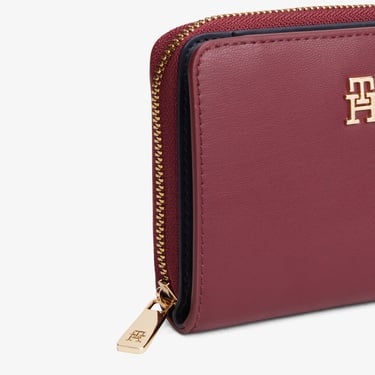  Tommy Hilfiger Icon Med Flap Kadın Bordo Cüzdan