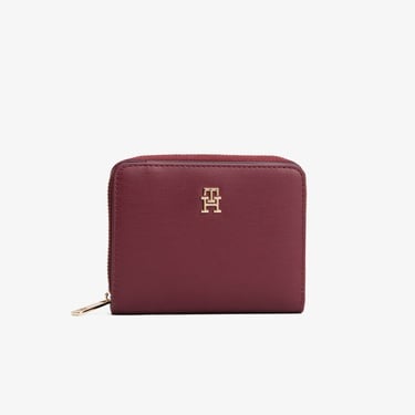  Tommy Hilfiger Icon Med Flap Kadın Bordo Cüzdan